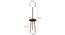 Rosa White Cotton Floor Lamp with Solid Wood (Brown) by Urban Ladder - Design 1 Dimension - 712542