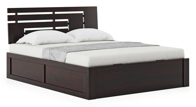 Stockholm Storage Bed (Solid Wood) (Mahogany Finish, King Bed Size, Hydraulic Storage Type) by Urban Ladder - Side View - 712548