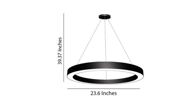 Hollow Round 48W Office Light (Black) by Urban Ladder - Design 1 Dimension - 712849