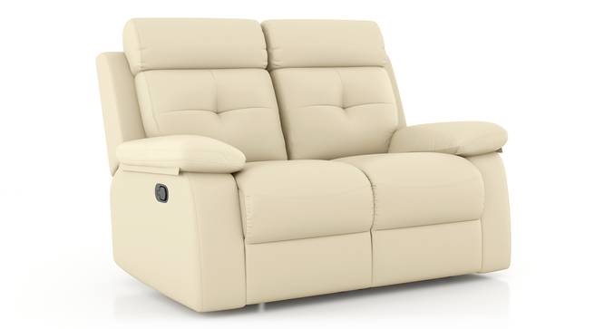 Raphael 1 Seater Fabric Recliner (Off White, Two Seater) by Urban Ladder - Side View - 