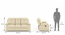 Raphael 1 Seater Fabric Recliner (Off White, Three Seater) by Urban Ladder - Dimension - 