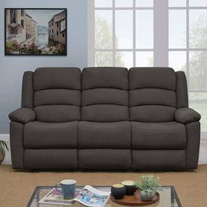 3 Seater Sofa Design Carson Fabric Three Seater Manual Recliner in Grey Colour