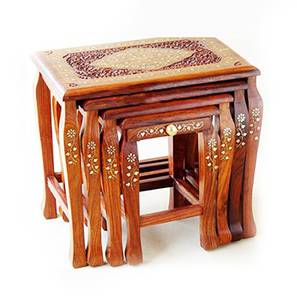 new shilpi handicrafts Square Solid Wood Coffee Table in Glossy Finish-picture-10