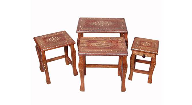 Shilpi Sheesham Wood, Brass Inlay Solid Wood Coffee Table-NSHCTBL12 (Glossy Finish) by Urban Ladder - Design 1 Side View - 713371