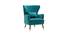 Azriela Accent/Lounge Chair Green (Green, Black Finish) by Urban Ladder - Front View Design 1 - 713507