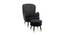 Epperly Chair With Ottoman Black (Black, Black Finish) by Urban Ladder - Front View Design 1 - 713508