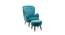 Epperly Chair With Ottoman Green (Green, Black Finish) by Urban Ladder - Front View Design 1 - 713509