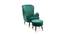 Epperly Chair With Ottoman  Green (Green, Black Finish) by Urban Ladder - Front View Design 1 - 713510