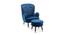 Epperly Chair With Ottoman Blue (Blue, Black Finish) by Urban Ladder - Front View Design 1 - 713511