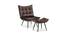 Elroy Accent Chair With Ottoman Brown (Brown, Black Finish) by Urban Ladder - Front View Design 1 - 713515