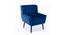 Micky Accent Chair Blue (Blue, Black Finish) by Urban Ladder - Front View Design 1 - 713517