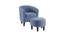 Pitts Accent Chair With Ottoman Blue (Blue, Black Finish) by Urban Ladder - Front View Design 1 - 713518