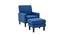 Lapwai Accent Chair With Ottoman Blue (Blue, Black Finish) by Urban Ladder - Front View Design 1 - 713520