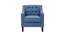 Pearson Accent Chair With Ottoman Blue (Blue, Black Finish) by Urban Ladder - Design 1 Side View - 713521