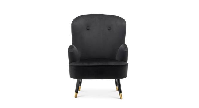 Epperly Chair With Ottoman Black (Black, Black Finish) by Urban Ladder - Design 1 Side View - 713523