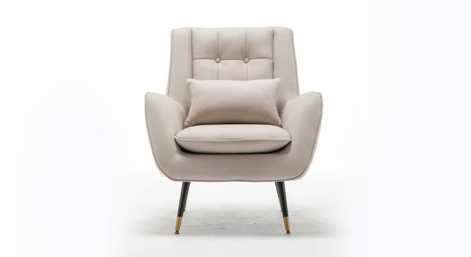 Dowdle Accent/Lounge Chair Beige (Beige, Black Finish) by Urban Ladder - Design 1 Side View - 713528