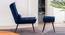 Elroy Accent Chair With Ottoman Blue (Blue, Black Finish) by Urban Ladder - Design 1 Side View - 713529