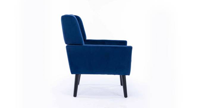 Micky Accent Chair Blue (Blue, Black Finish) by Urban Ladder - Design 1 Side View - 713532