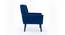 Micky Accent Chair Blue (Blue, Black Finish) by Urban Ladder - Design 1 Side View - 713532