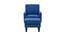 Lapwai Accent Chair With Ottoman Blue (Blue, Black Finish) by Urban Ladder - Design 1 Side View - 713535