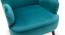 Epperly Chair With Ottoman Green (Green, Black Finish) by Urban Ladder - Ground View Design 1 - 713539