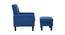 Lapwai Accent Chair With Ottoman Blue (Blue, Black Finish) by Urban Ladder - Ground View Design 1 - 713547