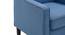 Pearson Accent Chair With Ottoman Blue (Blue, Black Finish) by Urban Ladder - Rear View Design 1 - 713548