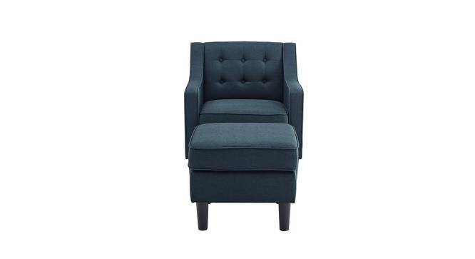 Pearson Accent Chair With Ottoman Grey (Grey, Black Finish) by Urban Ladder - Front View Design 1 - 713588