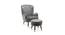 Epperly Chair With Ottoman Grey (Grey, Black Finish) by Urban Ladder - Front View Design 1 - 713592