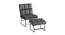 Hiltonia Chair With Ottoman Grey (Grey, Black Finish) by Urban Ladder - Front View Design 1 - 713594