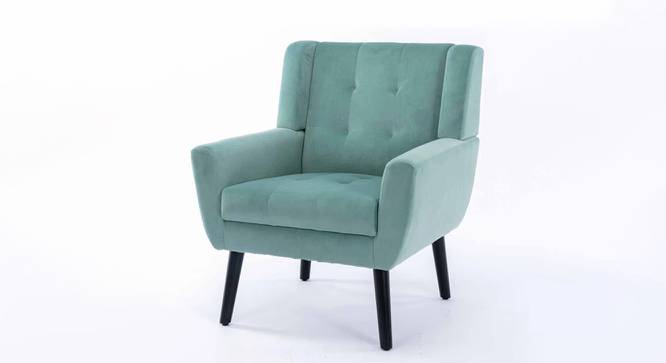 Micky Accent Chair  Green (Green, Black Finish) by Urban Ladder - Front View Design 1 - 713601