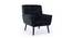Micky Accent Chair Grey (Grey, Black Finish) by Urban Ladder - Front View Design 1 - 713602