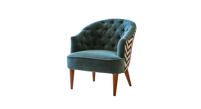 Mary Accent Chair Green (Green, Natural Finish) by Urban Ladder - Front View Design 1 - 713609