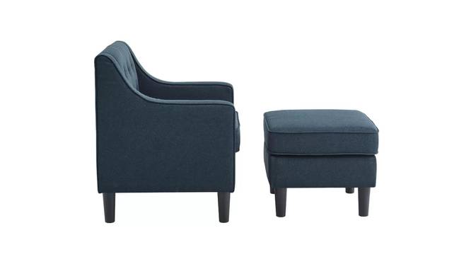 Pearson Accent Chair With Ottoman Grey (Grey, Black Finish) by Urban Ladder - Design 1 Side View - 713610