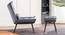Elroy Accent Chair With Ottoman Grey (Grey, Black Finish) by Urban Ladder - Design 1 Side View - 713617