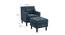 Pearson Accent Chair With Ottoman Grey (Grey, Black Finish) by Urban Ladder - Design 1 Dimension - 713646