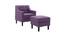 Pearson Accent Chair With Ottoman Purple (Purple, Black Finish) by Urban Ladder - Front View Design 1 - 713681