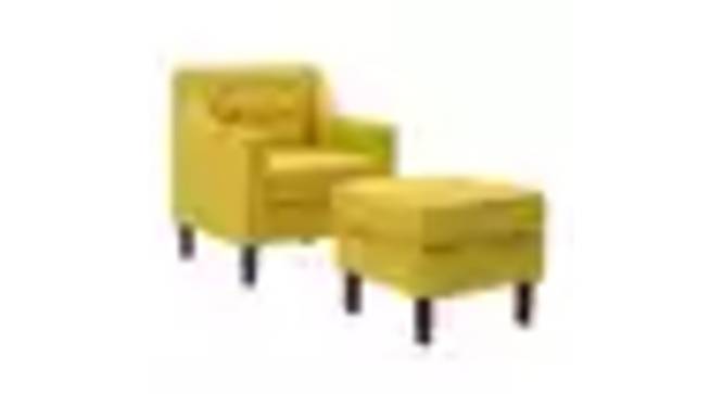 Pearson Accent Chair With Ottoman Yellow (Yellow, Black Finish) by Urban Ladder - Front View Design 1 - 713682