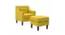 Pearson Accent Chair With Ottoman Yellow (Yellow, Black Finish) by Urban Ladder - Front View Design 1 - 713682