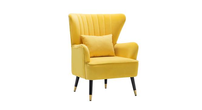 Azriela Accent/Lounge Chair Yellow (Yellow, Black Finish) by Urban Ladder - Front View Design 1 - 713684