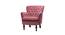 Myler Accent Chair Pink (Pink, Brown Finish) by Urban Ladder - Front View Design 1 - 713691