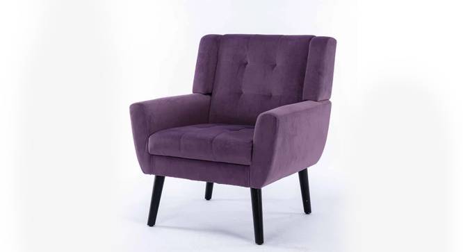 Micky Accent Chair Purple (Purple, Black Finish) by Urban Ladder - Front View Design 1 - 713694