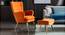 Wilbar Accent Chair With Ottoman Orange (Orange, Gold Finish) by Urban Ladder - Front View Design 1 - 713699