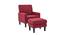 Lapwai Accent Chair With Ottoman Red (Red, Black Finish) by Urban Ladder - Front View Design 1 - 713703