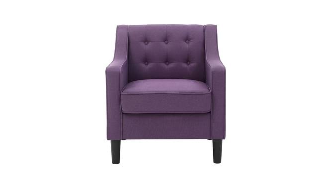 Pearson Accent Chair With Ottoman Purple (Purple, Black Finish) by Urban Ladder - Design 1 Side View - 713706