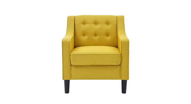 Pearson Accent Chair With Ottoman Yellow (Yellow, Black Finish) by Urban Ladder - Design 1 Side View - 713708