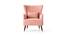 Azriela Accent/Lounge Chair Pink (Pink, Black Finish) by Urban Ladder - Design 1 Side View - 713710