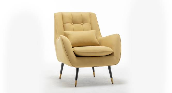 Dowdle Accent/Lounge Chair Yellow (Yellow, Black Finish) by Urban Ladder - Front View Design 1 - 713712