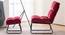 Hiltonia Chair With Ottoman Red (Red, Black Finish) by Urban Ladder - Design 1 Side View - 713714