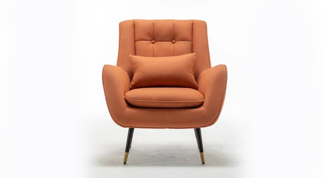 Dowdle Accent/Lounge Chair Orange (Orange, Black Finish) by Urban Ladder - Design 1 Side View - 713718